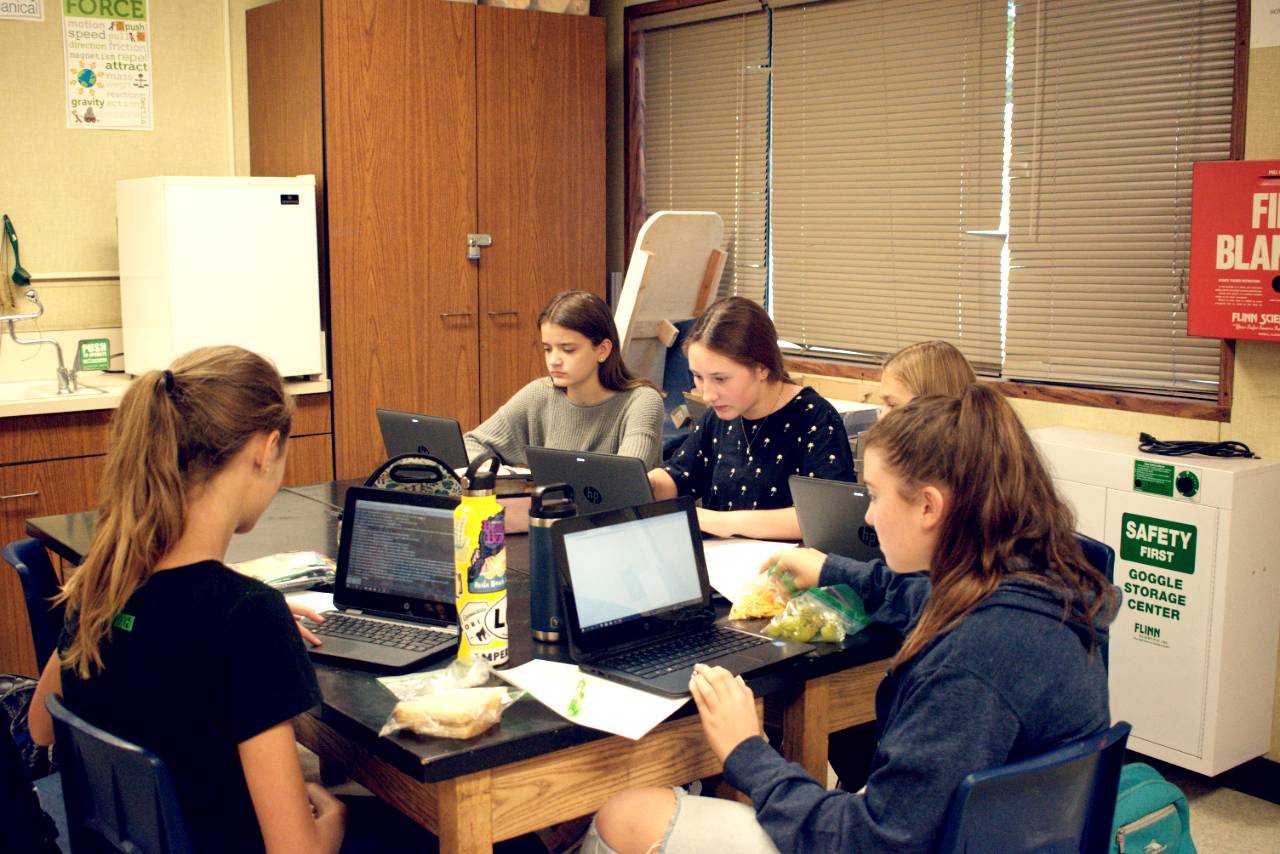 Girls from Bullard Talent Code Club